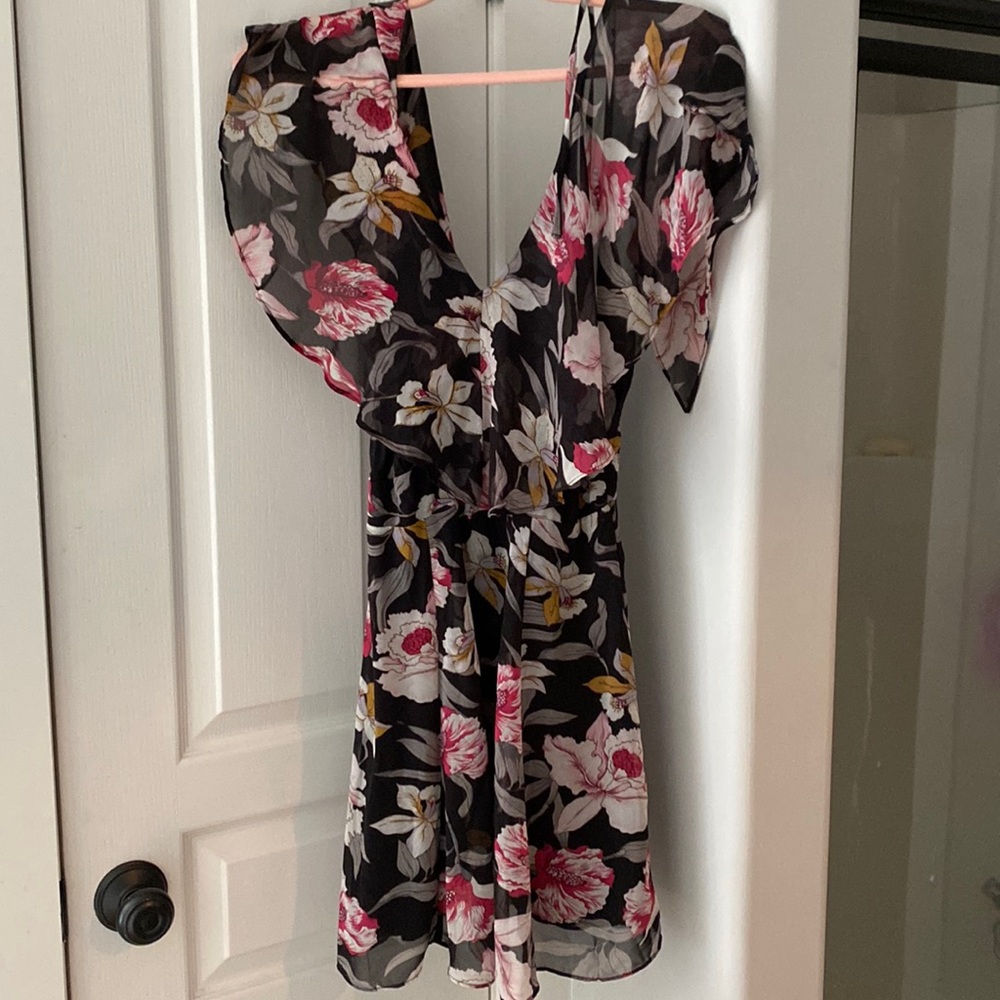Floral, low-back dress size small